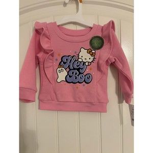 Glow in the dark Sanrio Hello Kitty Pink Sweatshirt Girl Baby Long Sleeve